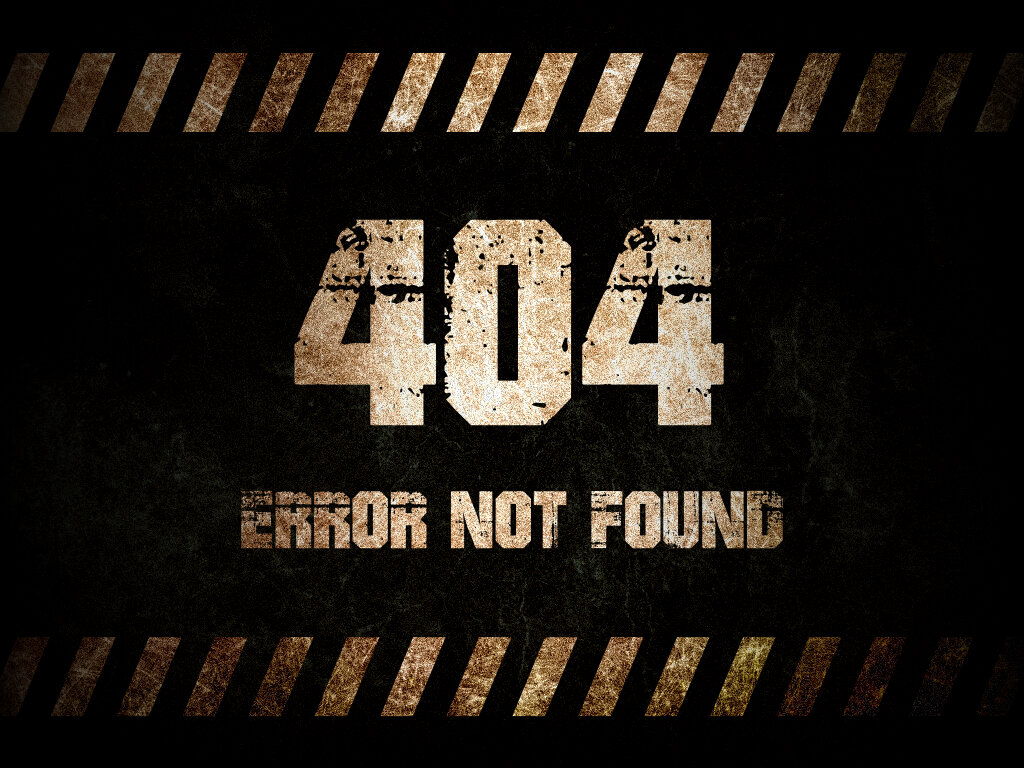 404 ERROR NOT FOUND